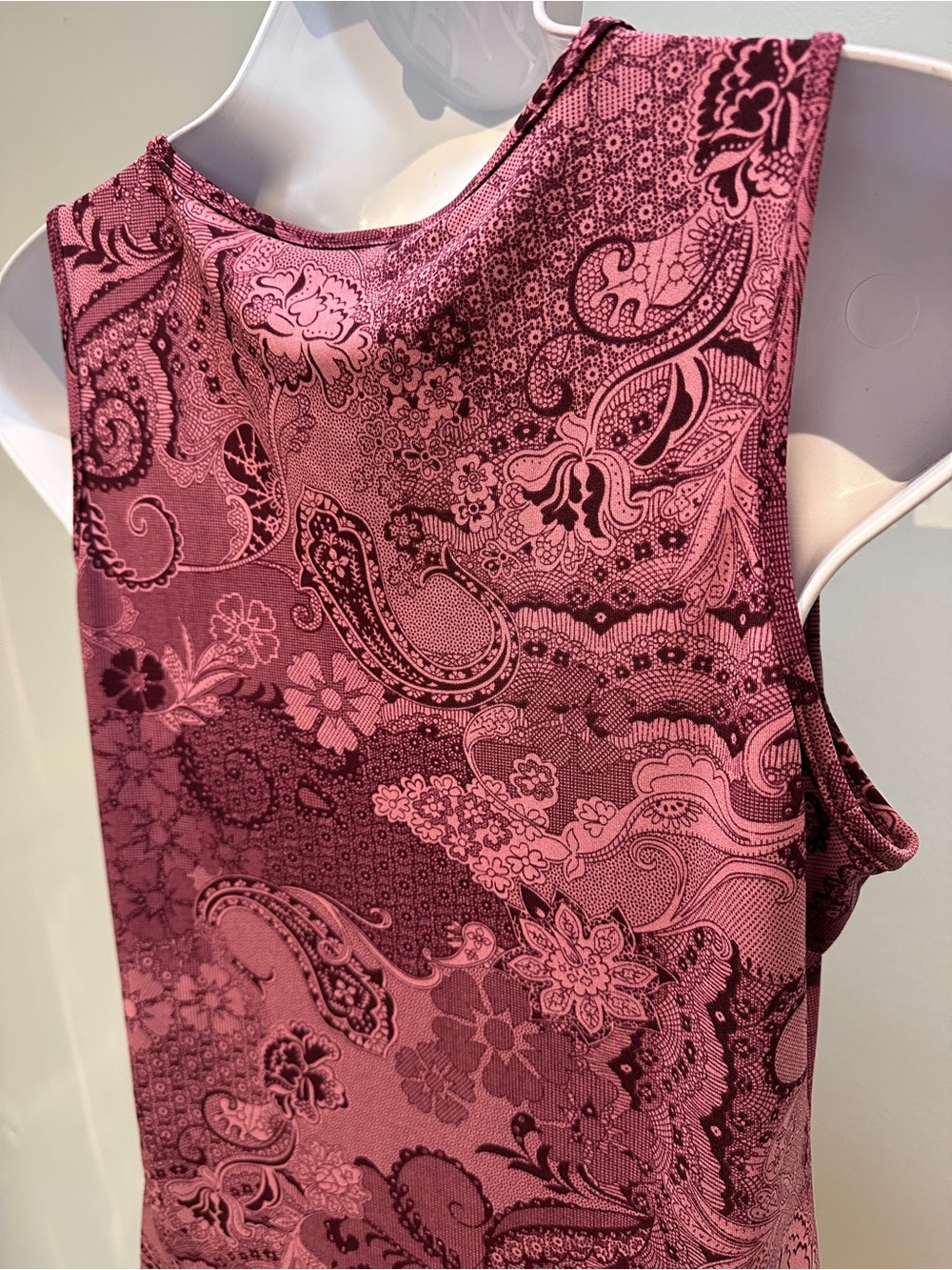 Ann Taylor Purple Patterned Dress Medium - Picture 8 of 13